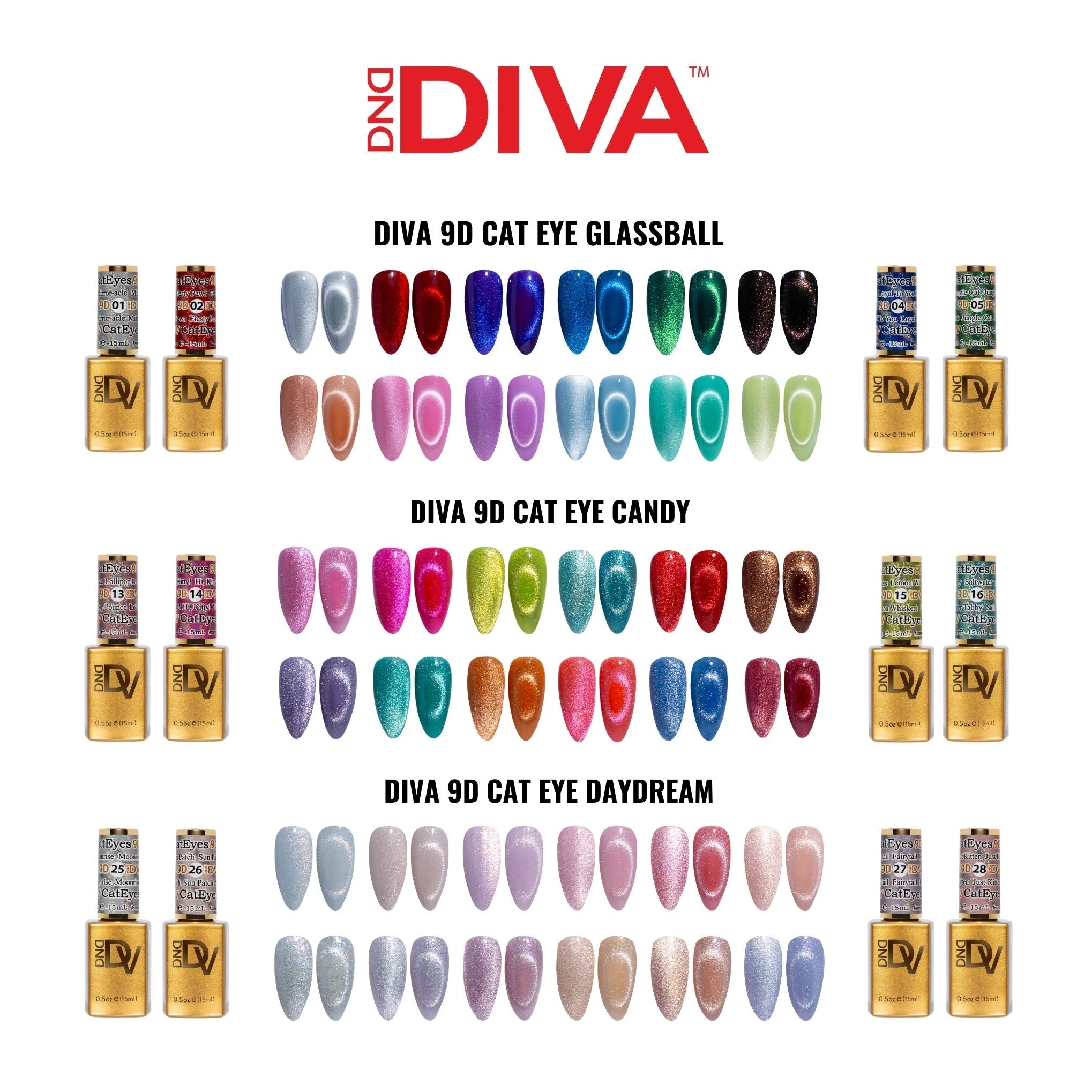 DIVA Framed Color Chart — 9D Cat Eye Candy thumbnail 4