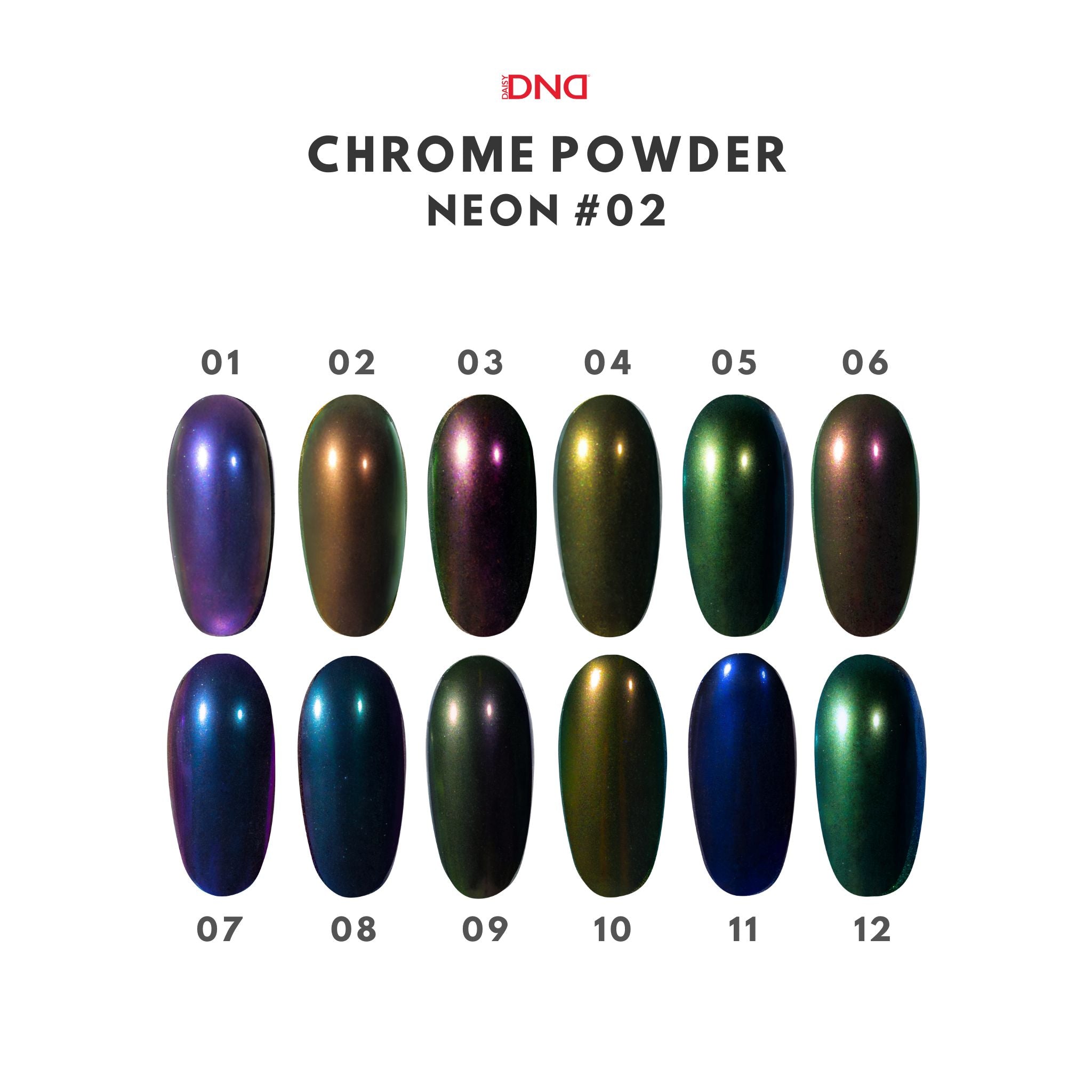 DND Chrome Powder — Neon #02 (12pcs.) thumbnail 4