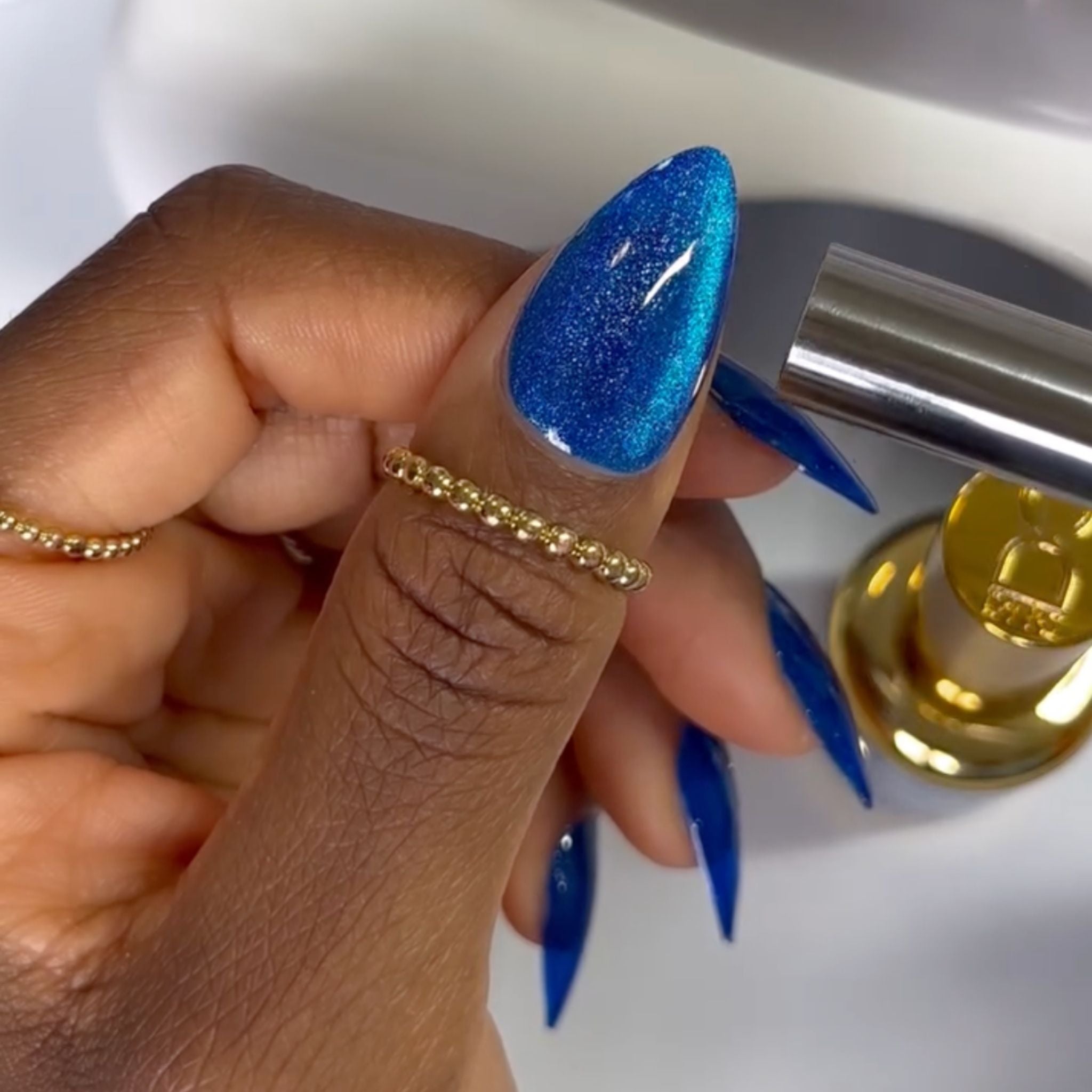 9D Cat Eye Smoothie #04 - Galactic Sapphire thumbnail 5