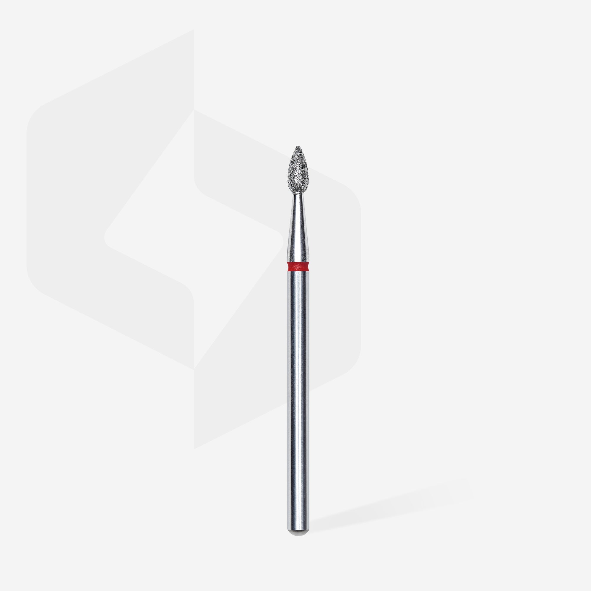 Diamond nail drill bit drop red EXPERT head diameter 2,3 mm / working part 5 mm thumbnail 2