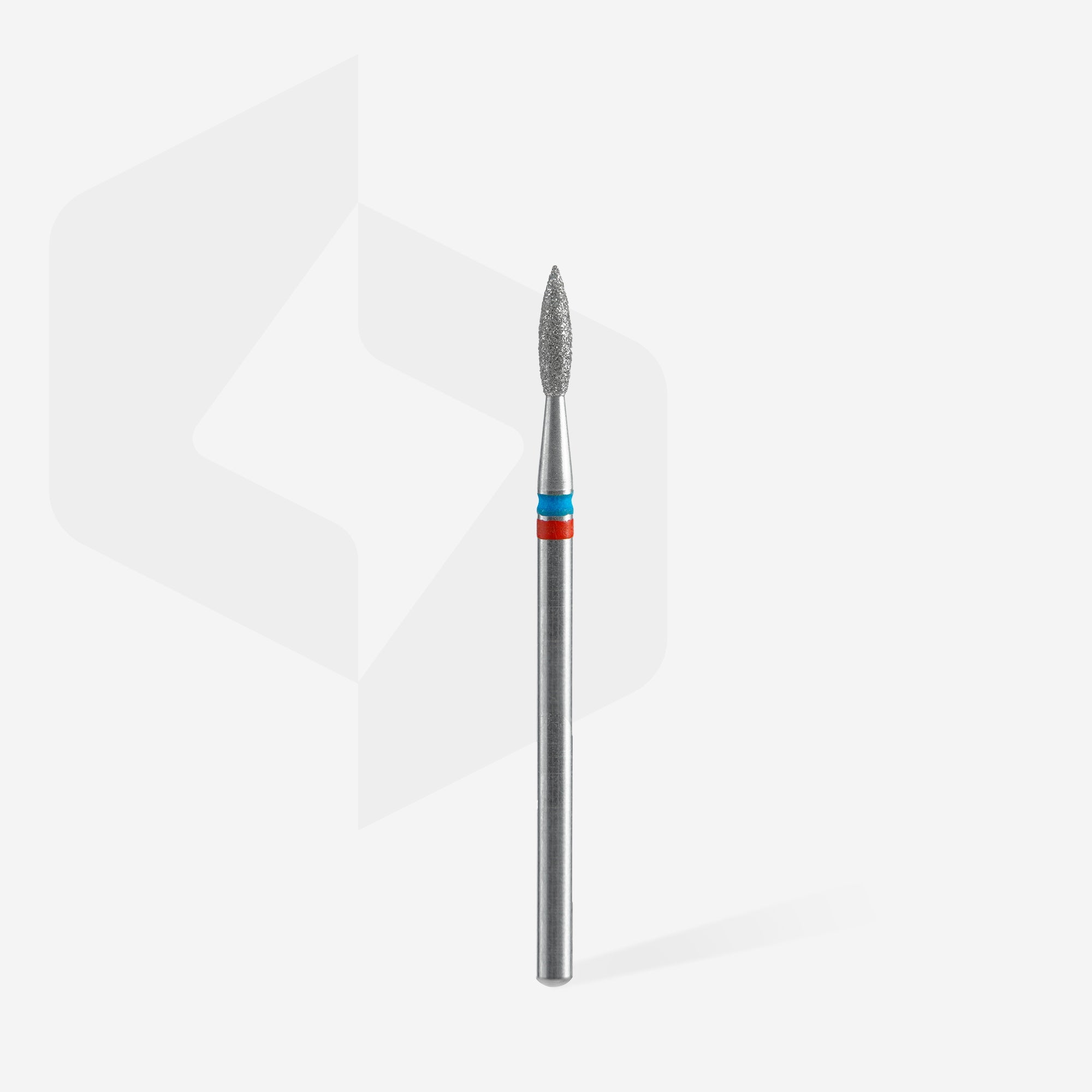 Diamond nail drill bit DUO flame red-blue EXPERT head diameter 2,1 mm / working part 8 mm thumbnail 2