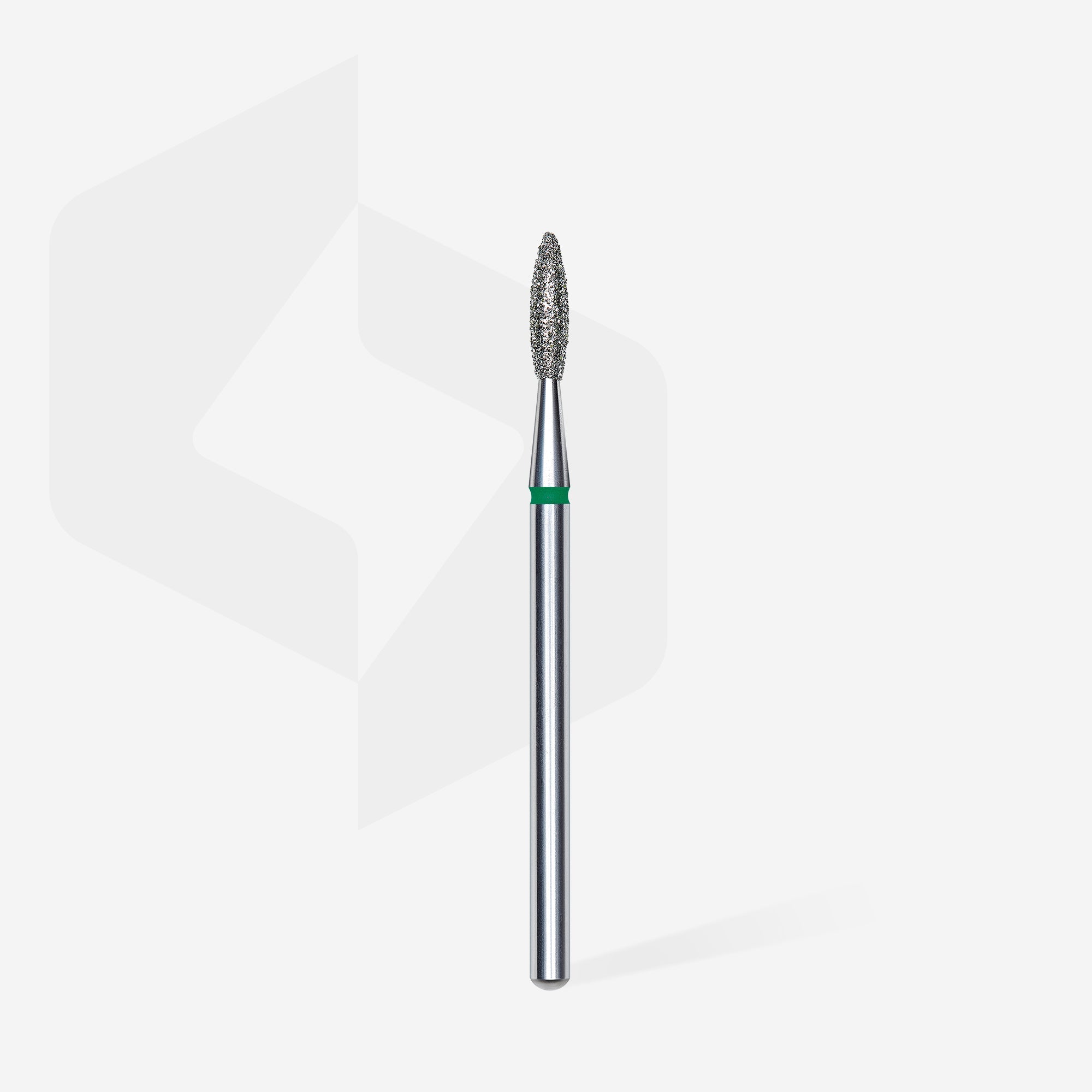 Diamond nail drill bit flame green EXPERT head diameter 2,1 mm / working part 8 mm thumbnail 2