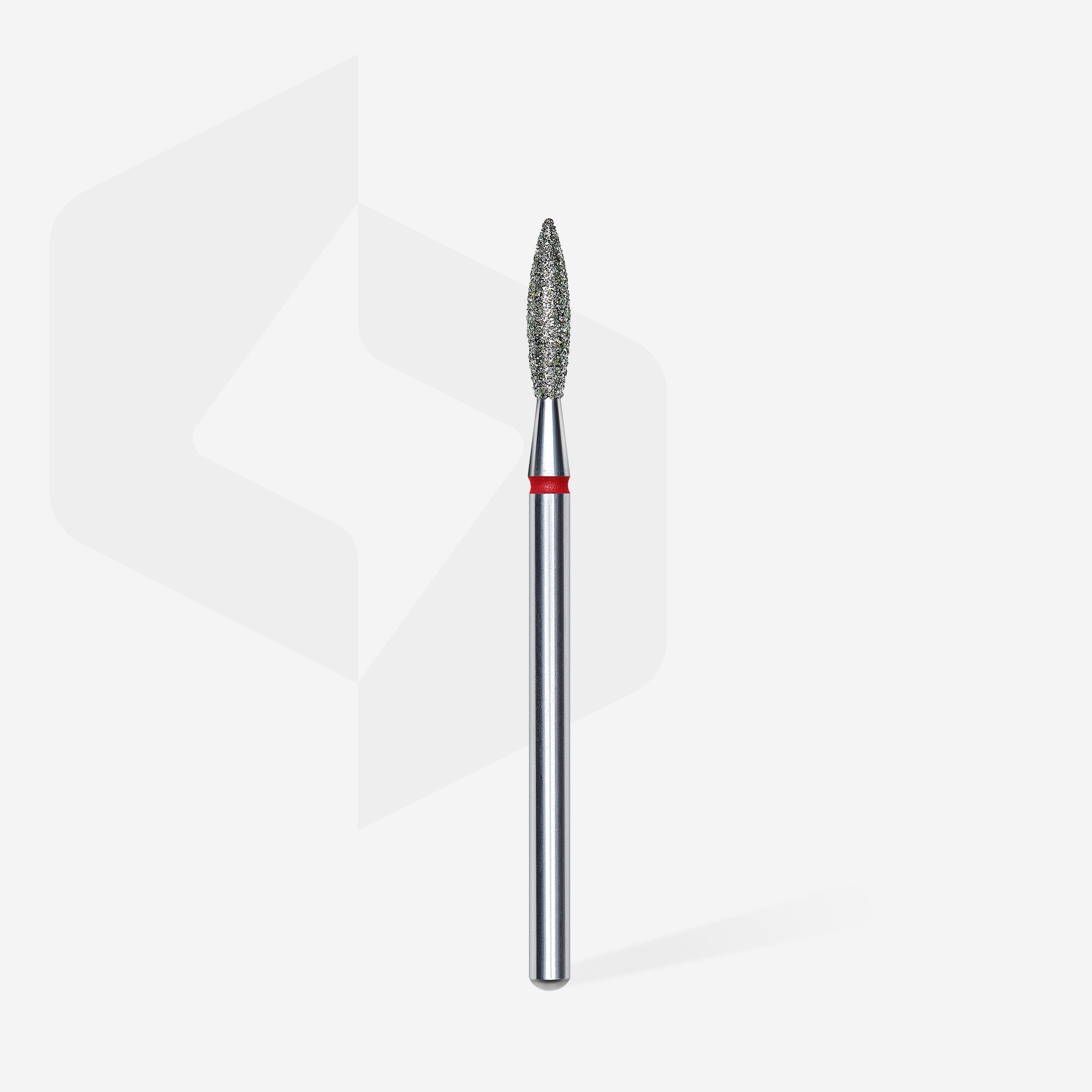 Diamond nail drill bit flame red EXPERT head diameter 2,3 mm / working part 10 mm thumbnail 2