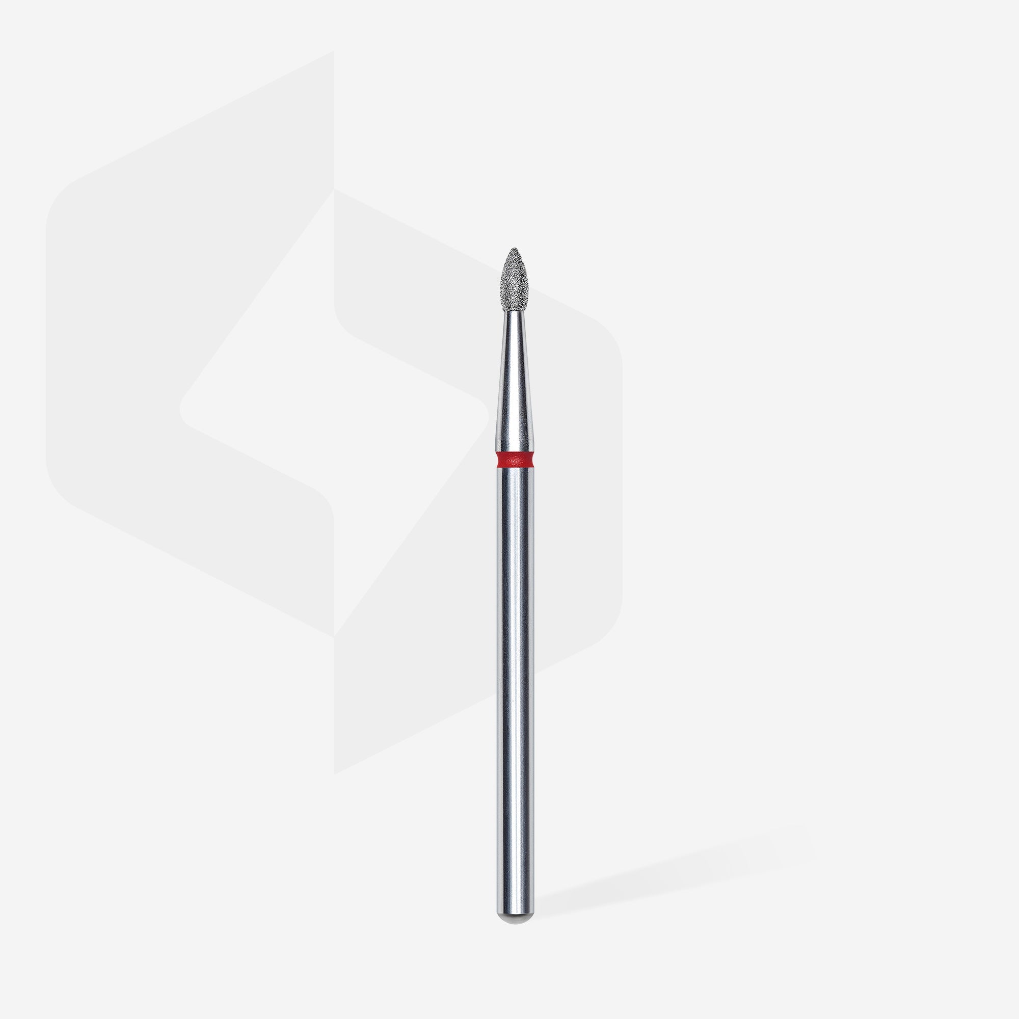 Diamond nail drill bit pointed bud red EXPERT head diameter  1,8 mm / working part 4 mm thumbnail 2
