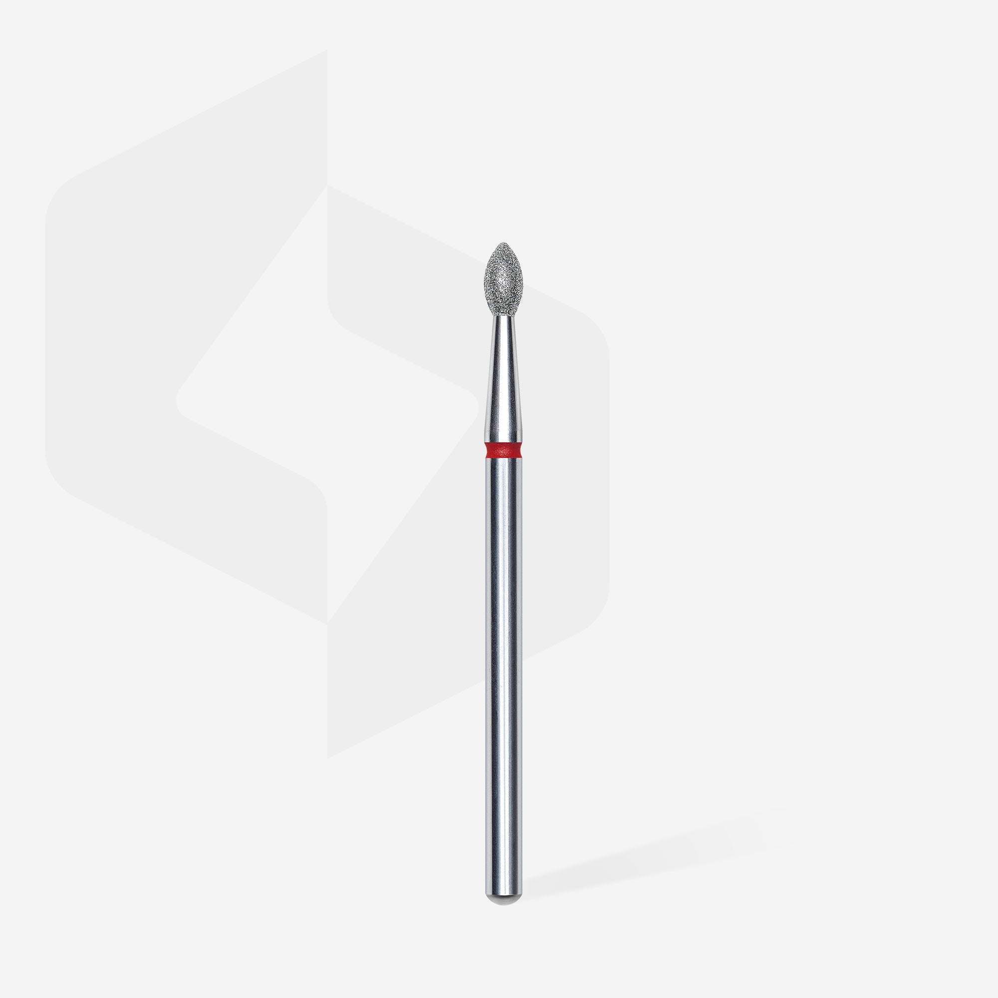Diamond nail drill bit pointed bud red EXPERT head diameter  2,5 mm / working part 4,5 mm thumbnail 2
