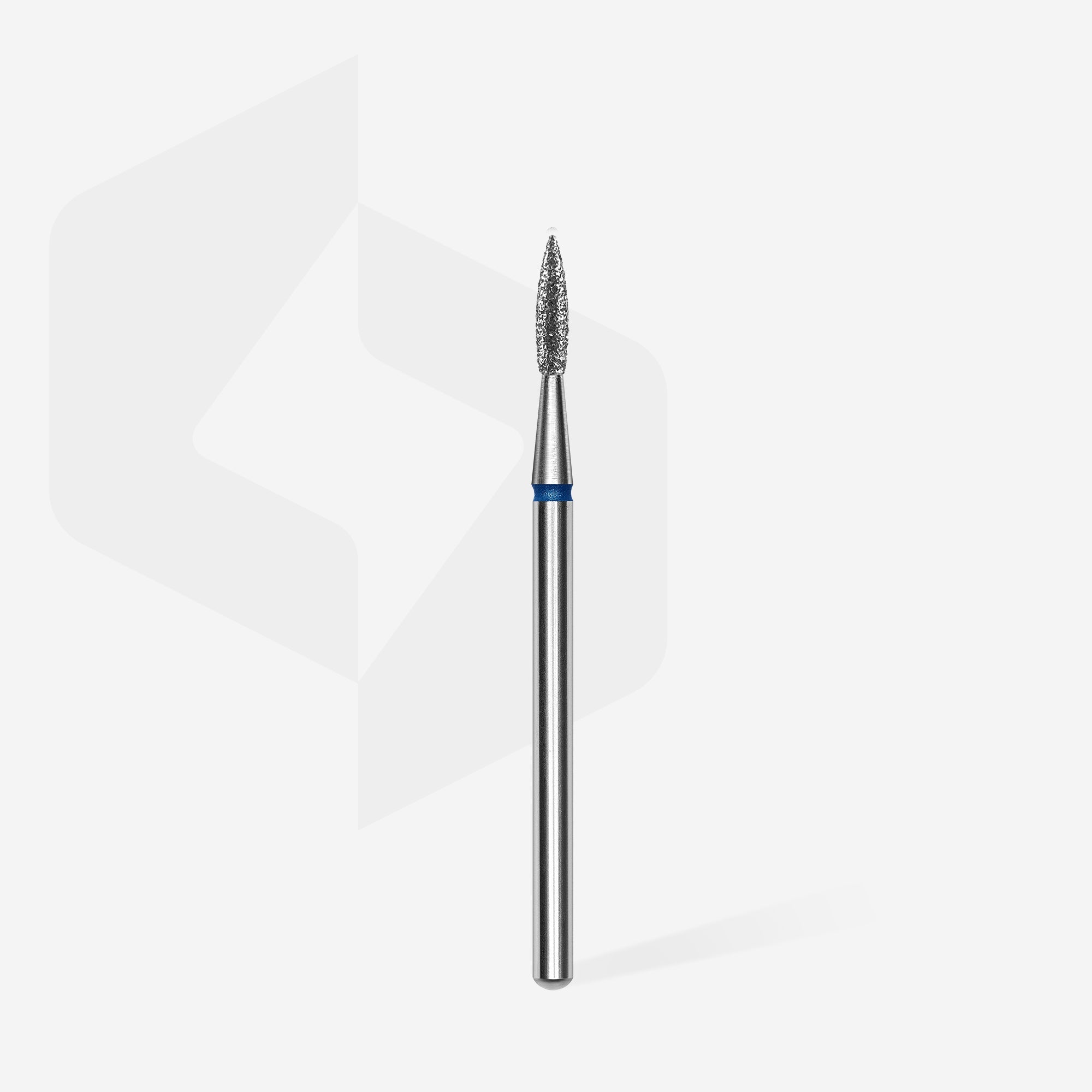 Diamond nail drill bit pointed flame blue EXPERT head diameter 1,8 mm / working part 8 mm thumbnail 2