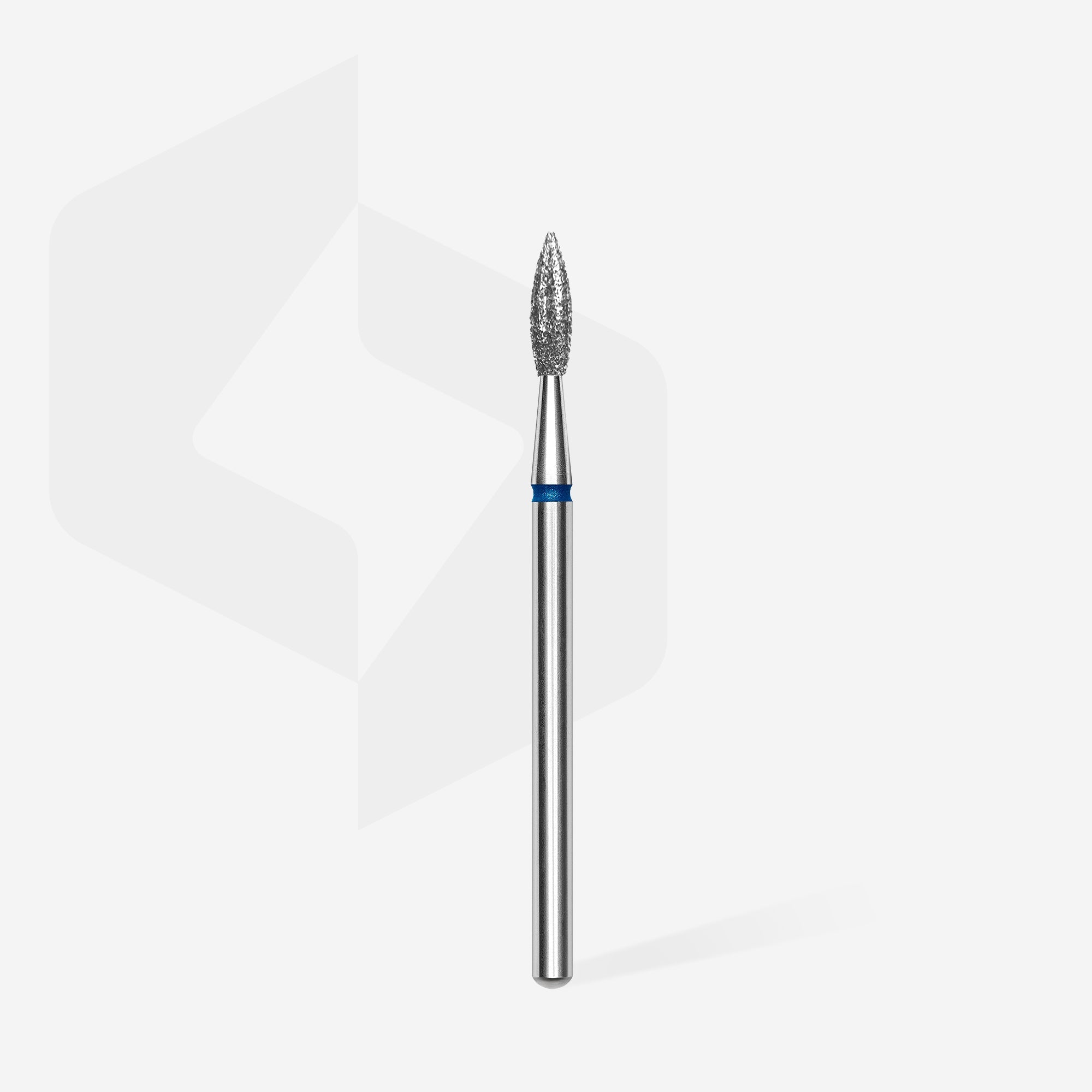 Diamond nail drill bit pointed flame blue EXPERT head diameter 2,3 mm / working part 8 mm thumbnail 2