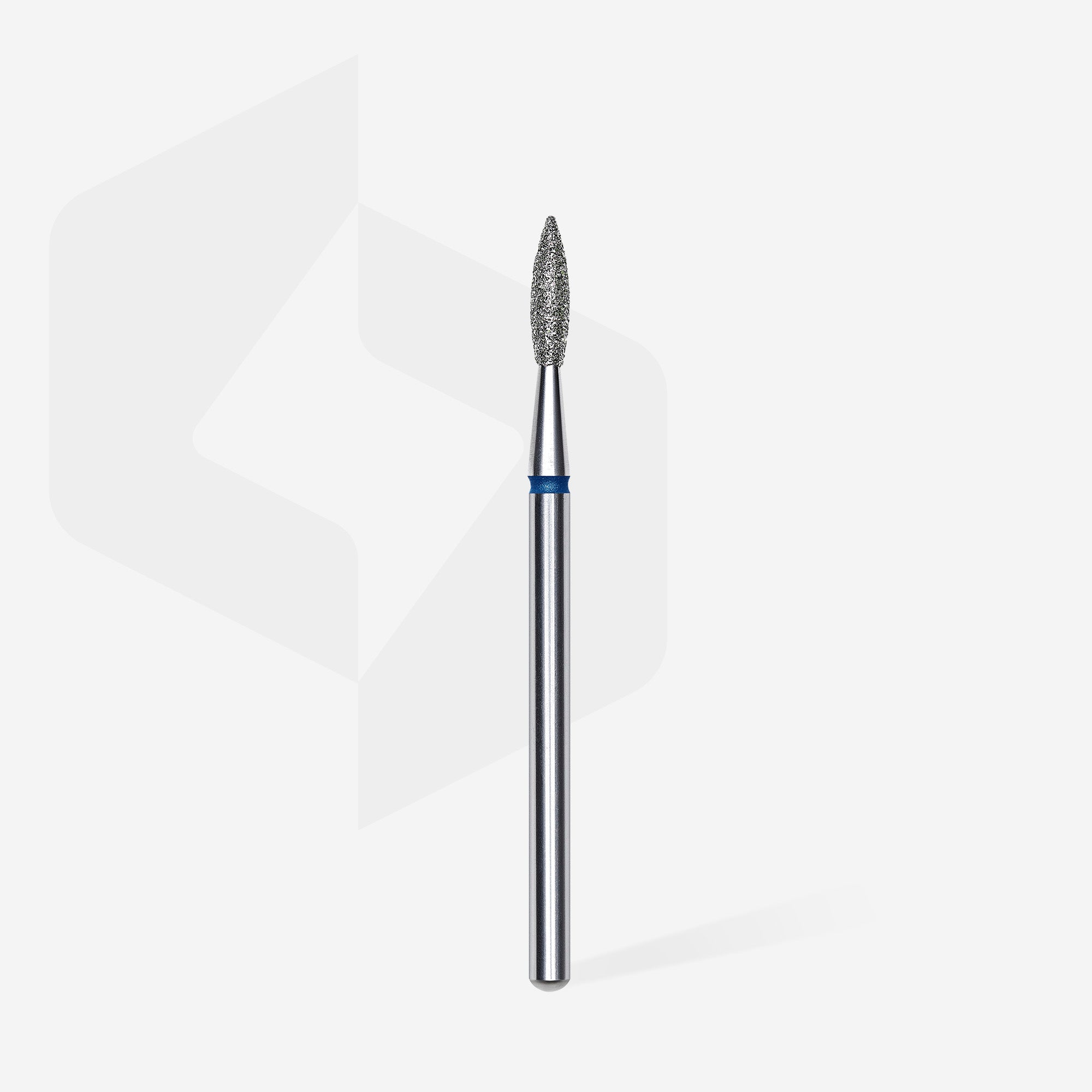 Diamond nail drill bit pointed flame blue EXPERT head diameter 2,1 mm / working part 8 mm thumbnail 2