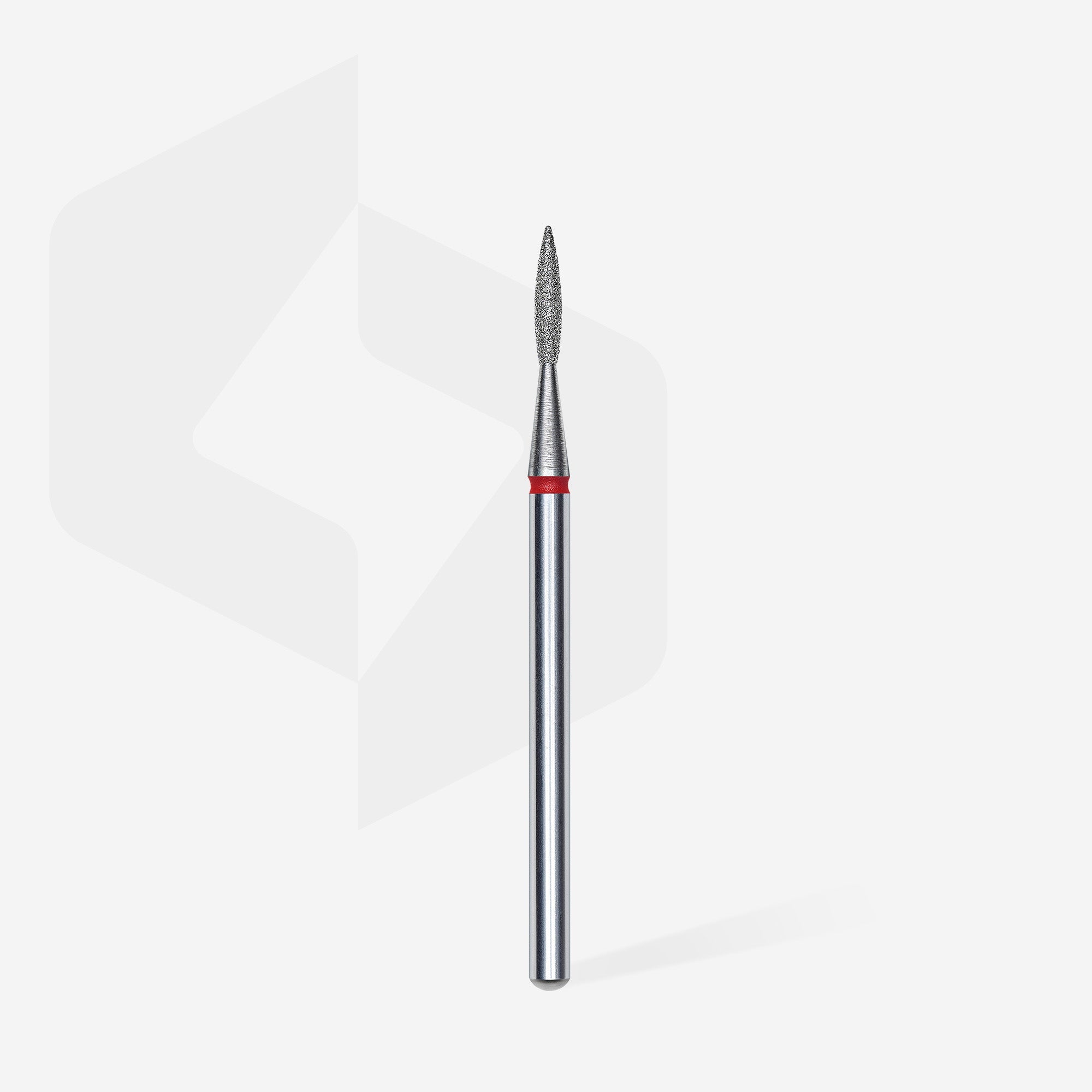 Diamond nail drill bit pointed flame red EXPERT head diameter 1,6 mm / working part 8 mm thumbnail 2