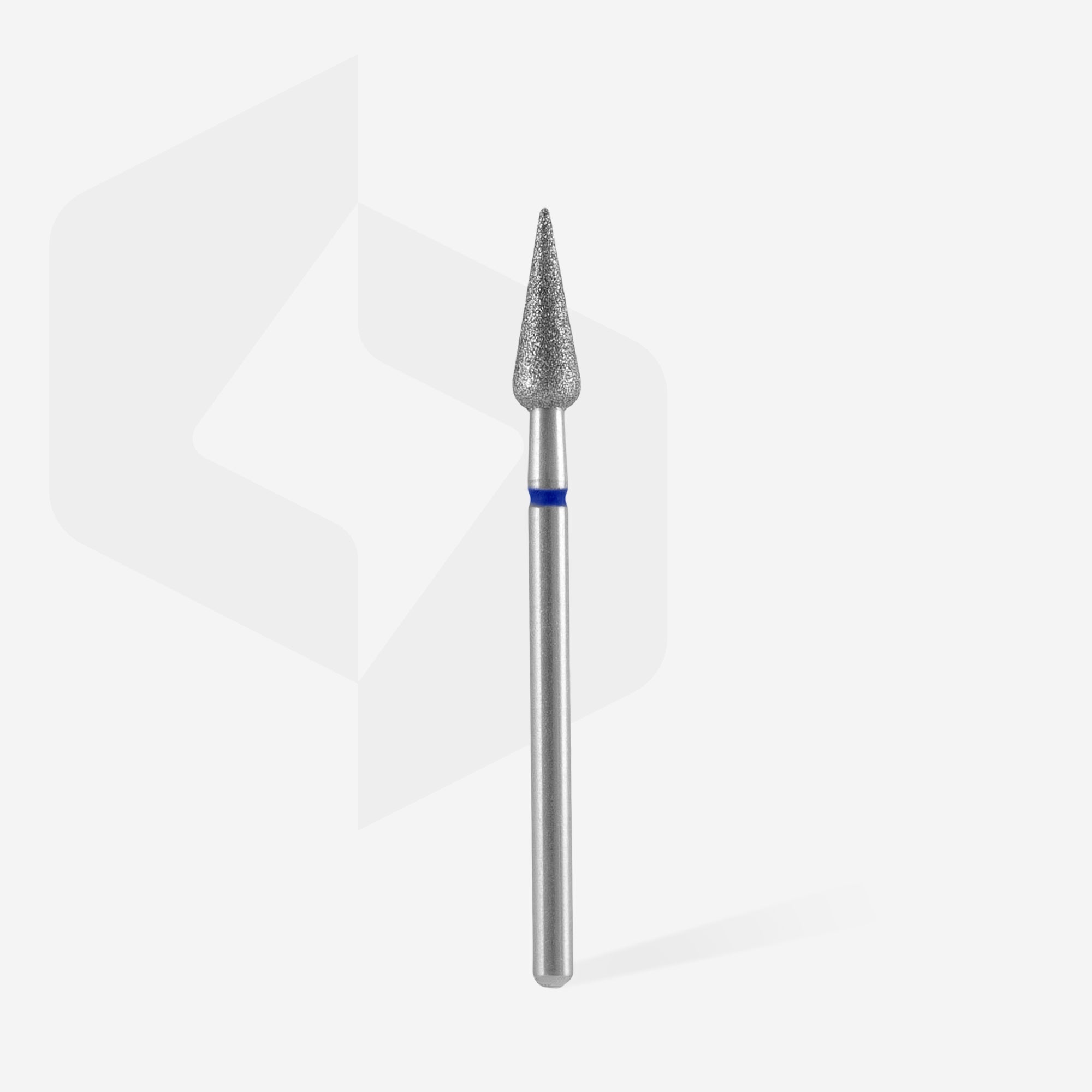 Diamond nail drill bit pointed pear blue EXPERT head diameter 4 mm / working part 12 mm thumbnail 2
