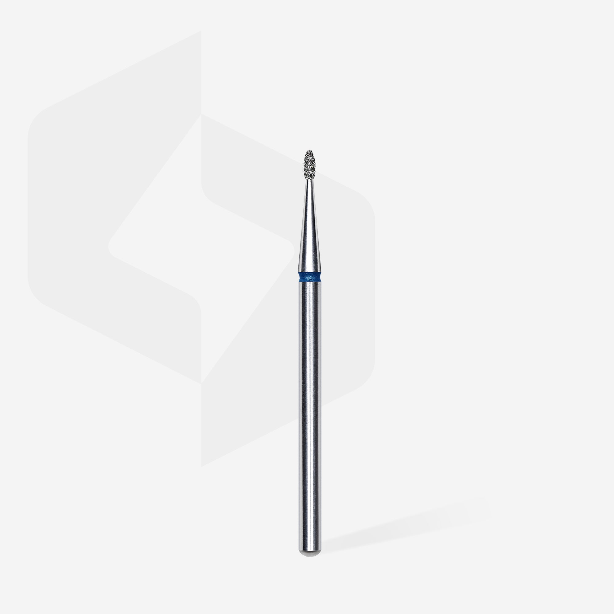 Diamond nail drill bit rounded bud blue EXPERT head diameter 1,2 mm / working part 3 mm thumbnail 2