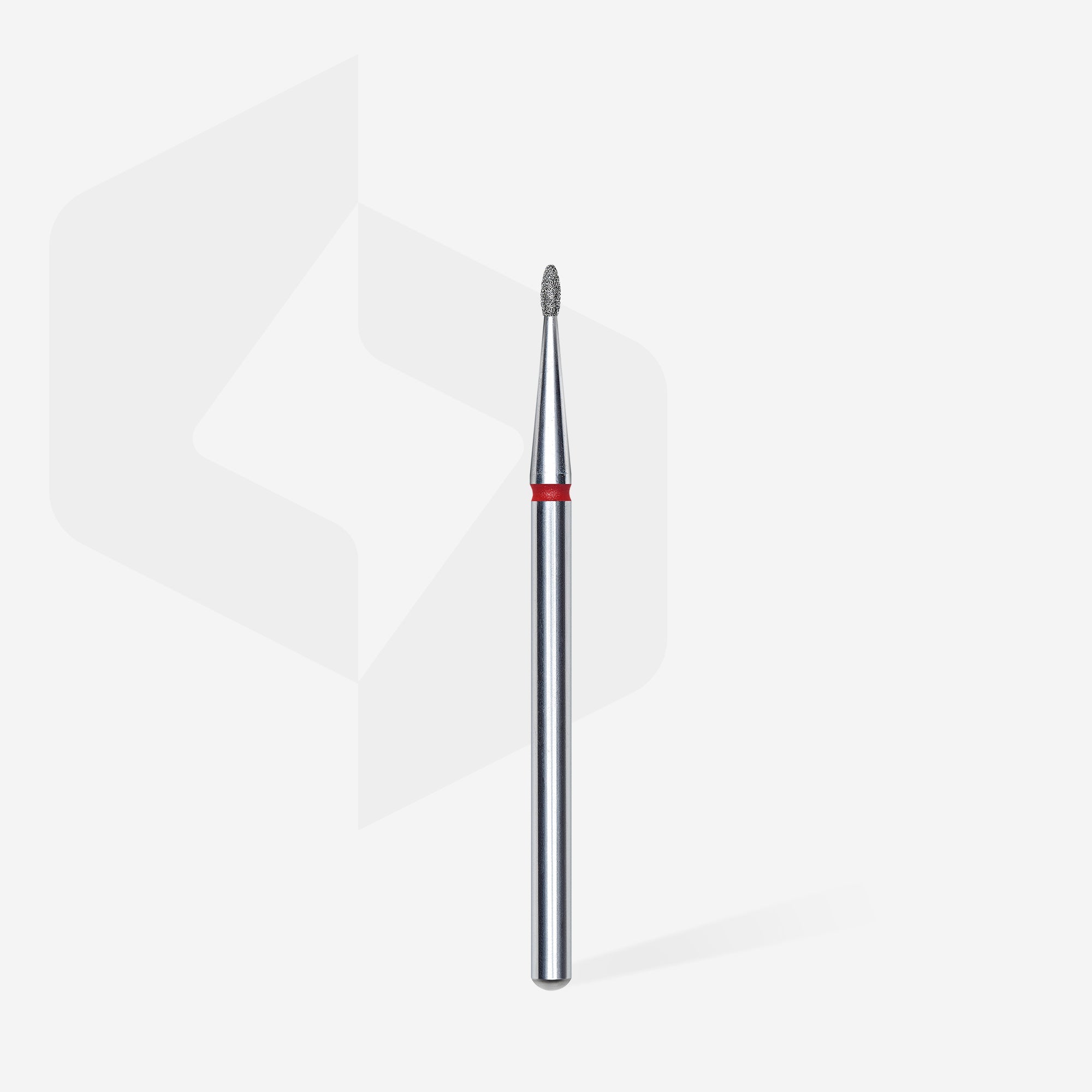 Diamond nail drill bit rounded bud red EXPERT head diameter 1,2 mm / working part 3 mm thumbnail 2