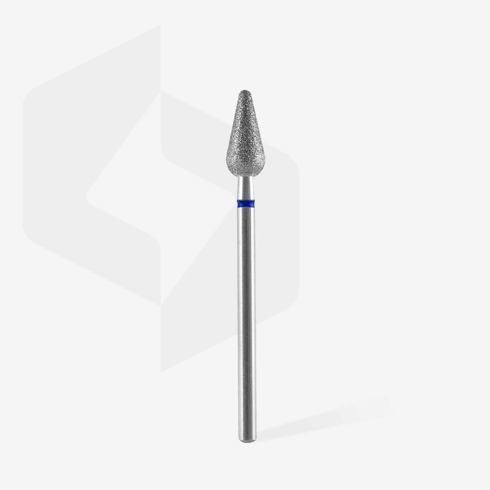 Diamond nail drill bit rounded pear blue EXPERT head diameter 5 mm / working part 12 mm thumbnail 2
