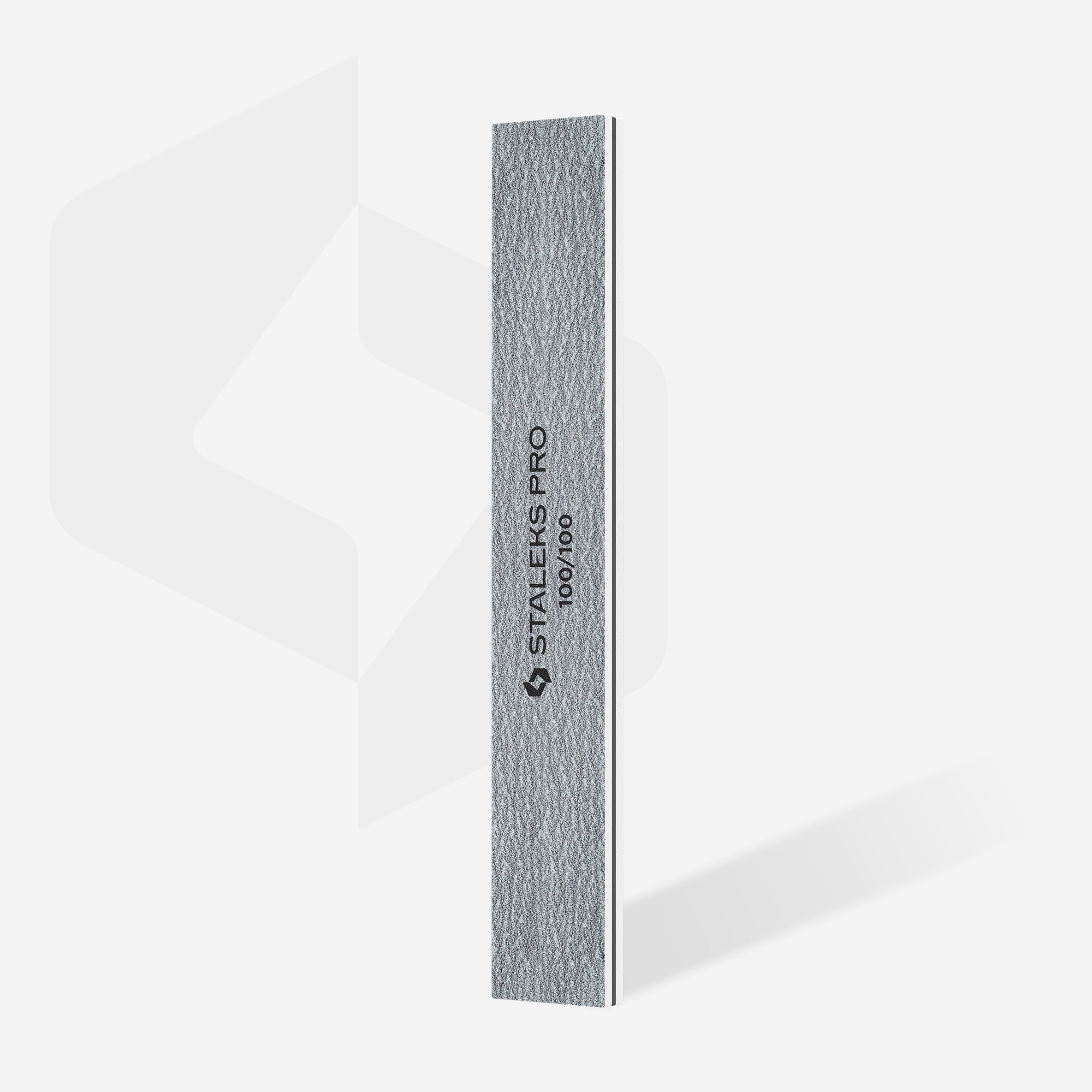 STALEKS Straight wide mineral nail file 100/100 grit (50 pcs) thumbnail 2